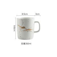 创意大理石纹陶瓷漱口杯刷牙杯子洗漱杯牙杯情侣牙刷杯浴室洗漱 三维工匠 大理石粉色(单杯)