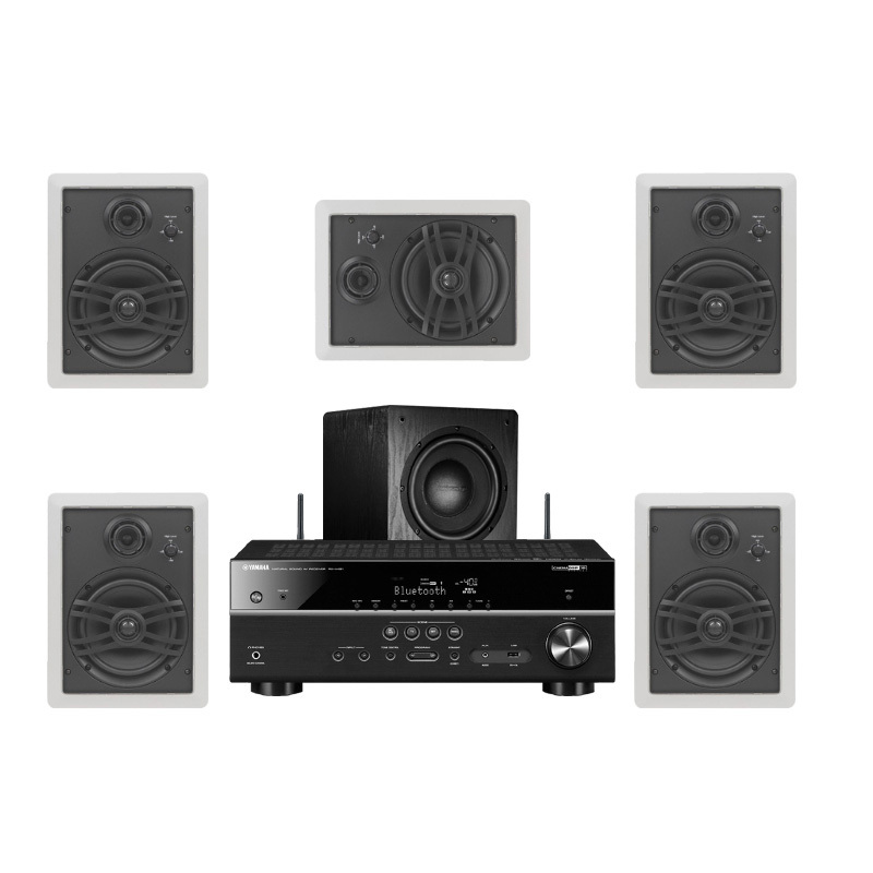 Yamaha/雅马哈 NS-IW470吸顶吊顶喇叭5.1家庭影院家用音响 客厅吊顶 吸顶音响功放套装