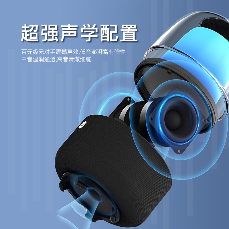 索爱(soaiy) SH77蓝牙音箱家用高音质氛围灯迷你音响大音量低音炮便携式小型手机无线车载AI智能炫彩环绕小钢炮新款高清大图