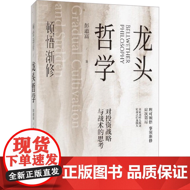 顿悟渐修系列 功夫战略 龙头哲学 彭道富著 金融与投资高清大图