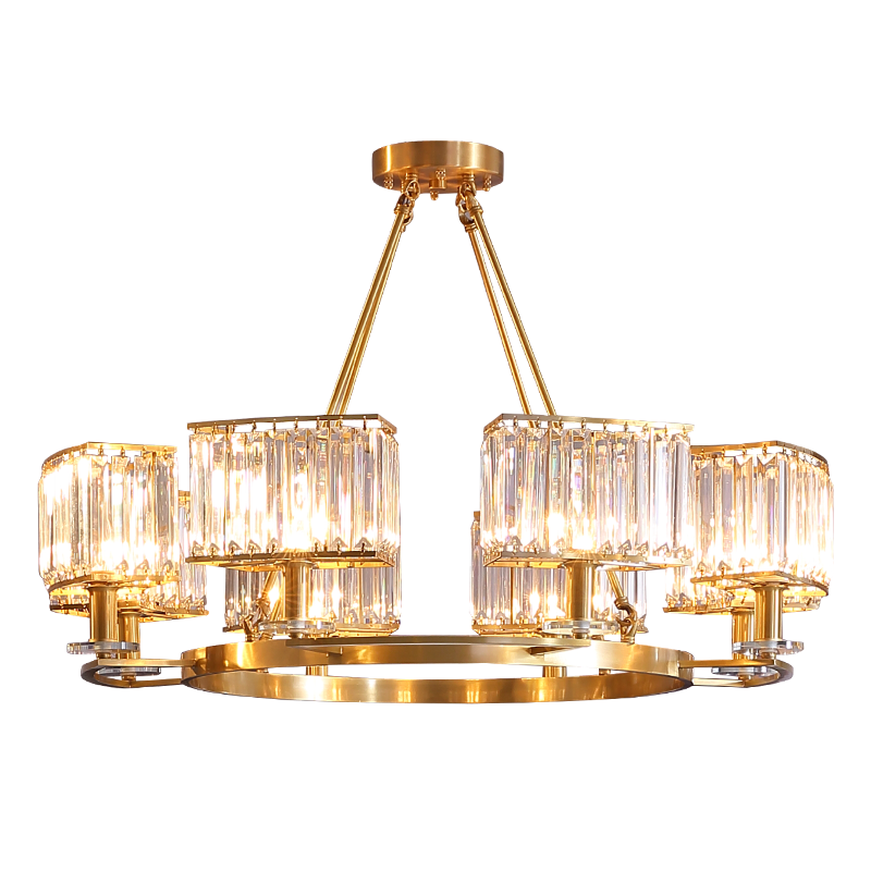 后现代轻奢吊灯全铜水晶客厅灯现代简约卧室餐厅大气北欧风格灯饰灯具全屋套餐组合吸顶灯高档个性美式家用房间书房灯港式风格灯具高清大图