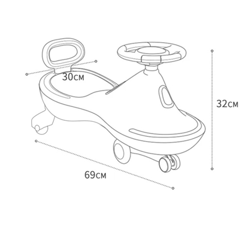 苏宁优品ahlx健身车儿童扭扭车17岁溜溜车宝宝男女学步车闪光pu带音乐