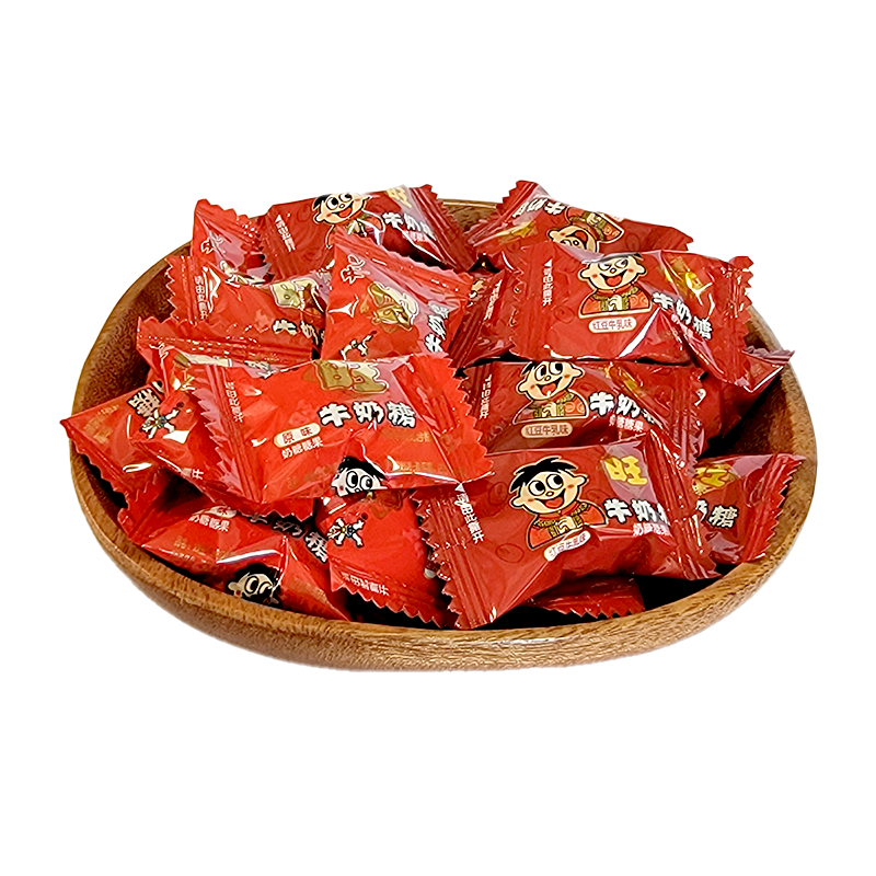 旺旺牛奶糖原味红豆牛乳味散装500g休闲零食品婚庆结婚喜糖
