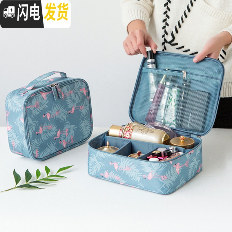 三维工匠网红化妆包ins风超火小号女便携大容量旅行随身袋洗漱包品收纳盒收纳包高清大图