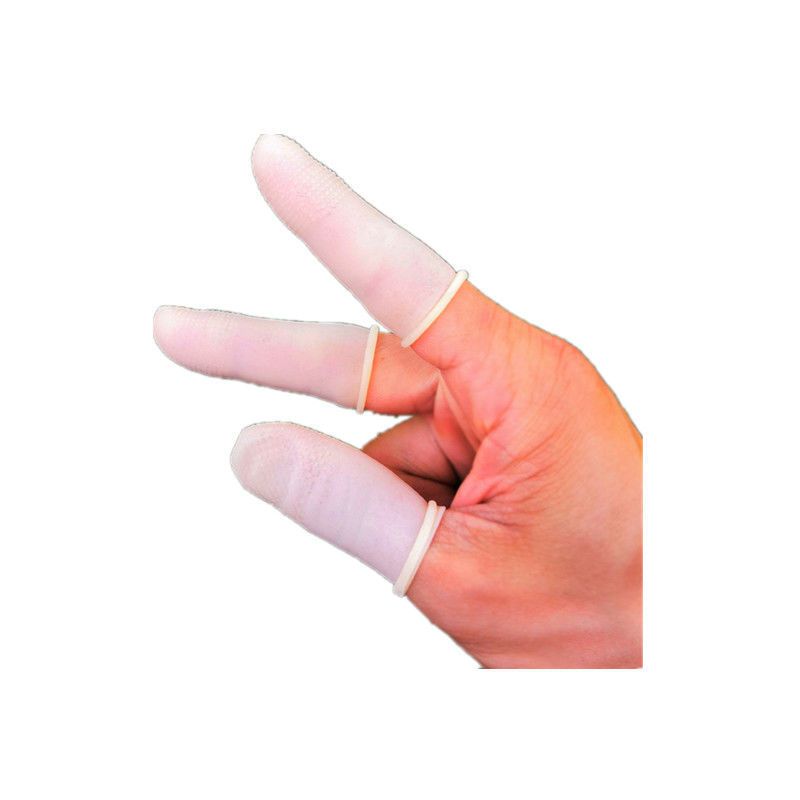 白色麻点100只/包 s 麻点乳胶指套农业手指套带防滑点橡胶指头套耐磨