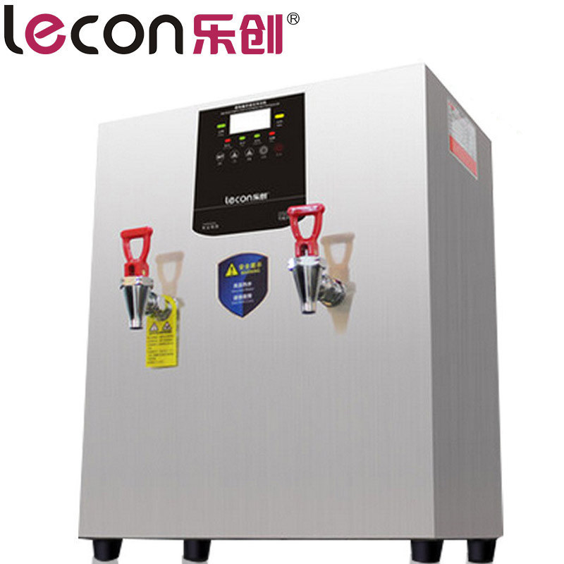 lecon/乐创洋博 不锈钢即热式饮水机 商用步进式开水机30L 奶茶设备全自动开水器