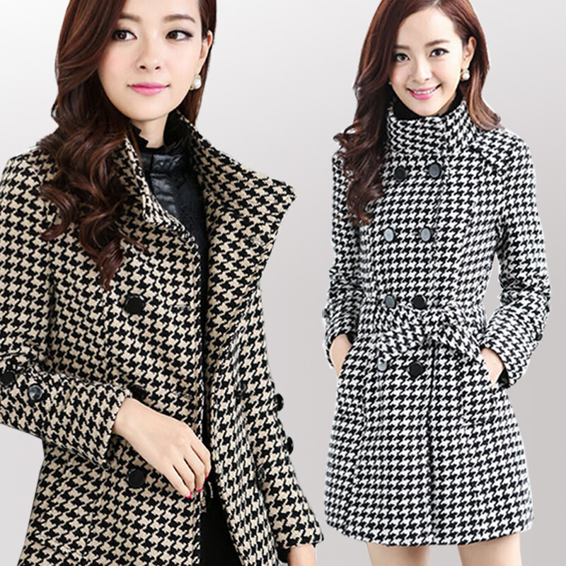 迪鲁奥(diluao)授权店铺2019年秋季冬装新款韩版中长款包袖子毛呢外套