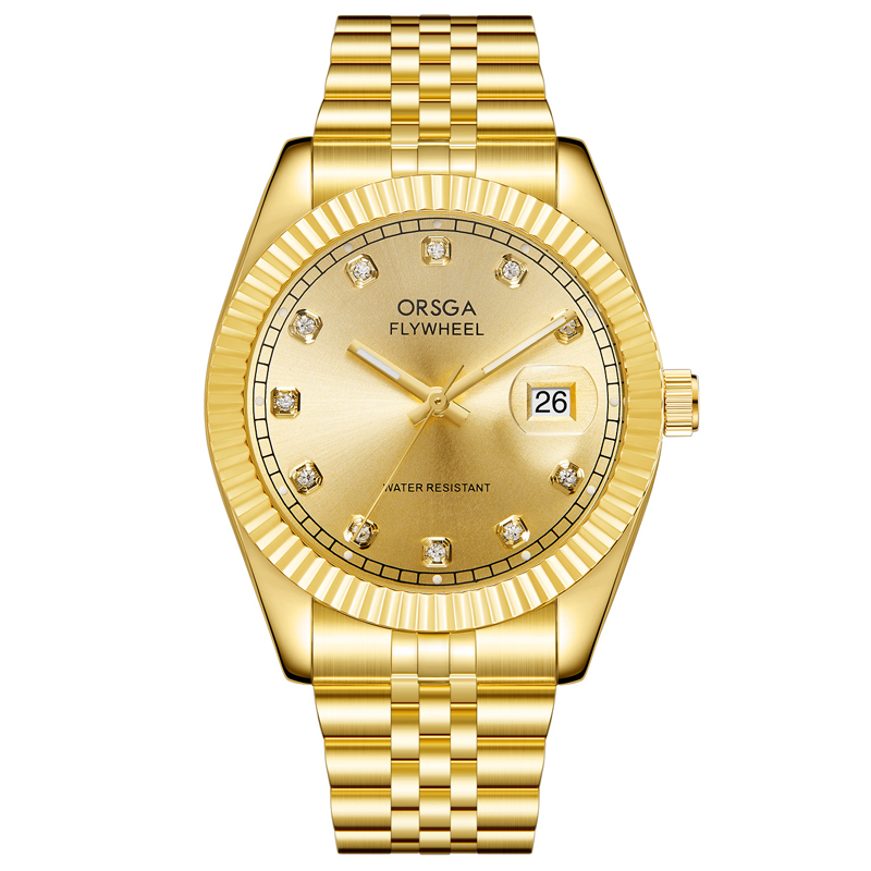 ORSGA手表男简约男士手表防水日历时尚休闲商务学生男表石英表腕表1228G高清大图