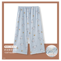 孕妇可调节睡裤夏季棉质薄款卡通短裤休闲宽松家居服加大码可外穿 女L HD7306