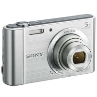 索尼(SONY)DSC-W800 数码相机/照相机/卡片机 银色(约2010万像素 5倍光学变焦 2.7英寸屏 26mm广角)