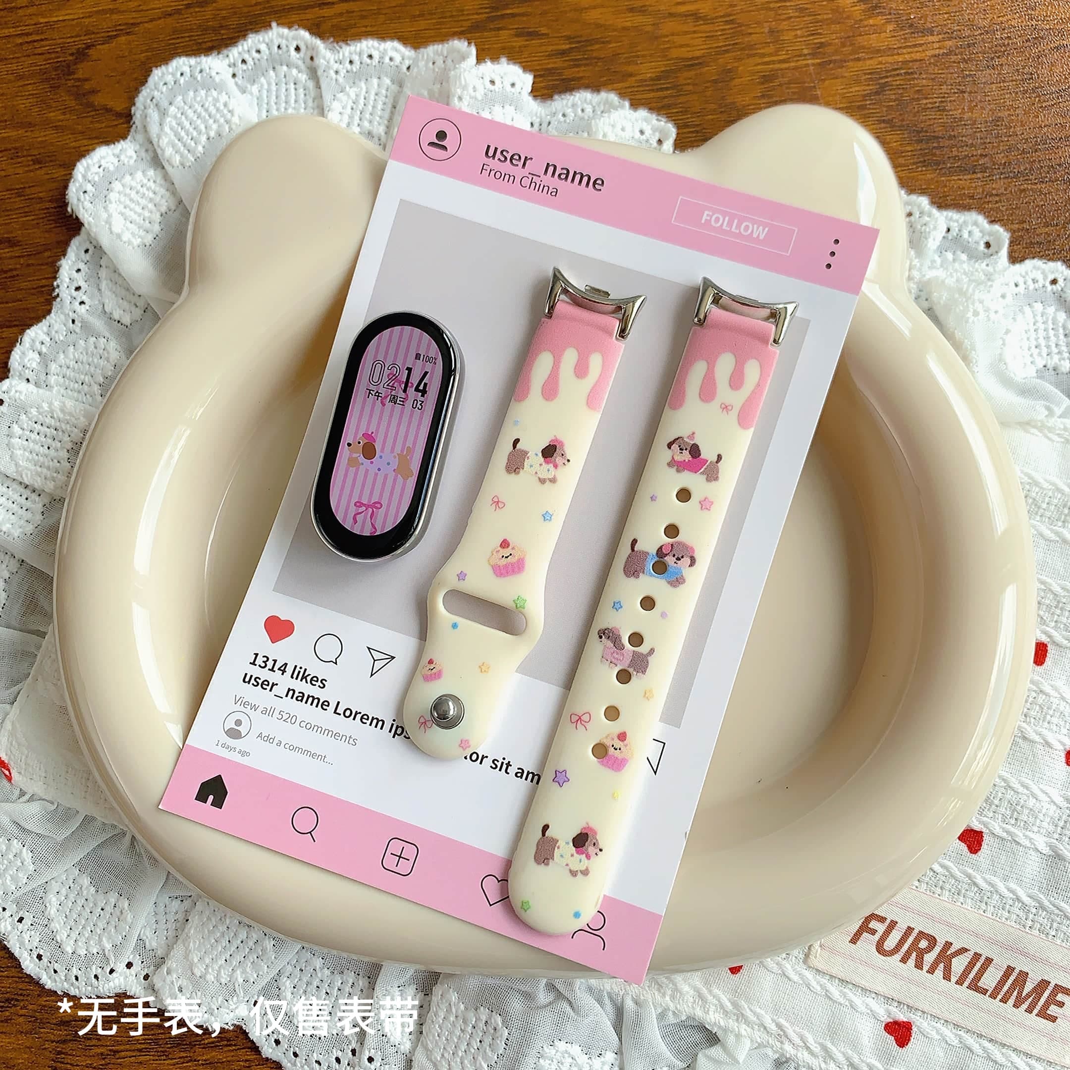 适用小米手环10代NFC液态硅胶手环腕带9/8/7/6/5/4/3高级女生时尚运动透气手表表带智能可爱替换带3264高清大图