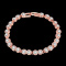 B003 Bracelet Bangle 镀18k玫瑰金爱心锆石手链优雅女配饰送女朋友七夕情人节礼物