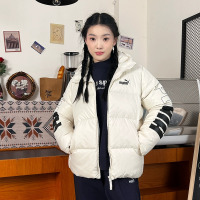 彪马（PUMA）羽绒服女款新款简约舒适运动休闲服户外保暖防寒连帽外套678722-87 ZP S 678722-87/象牙白