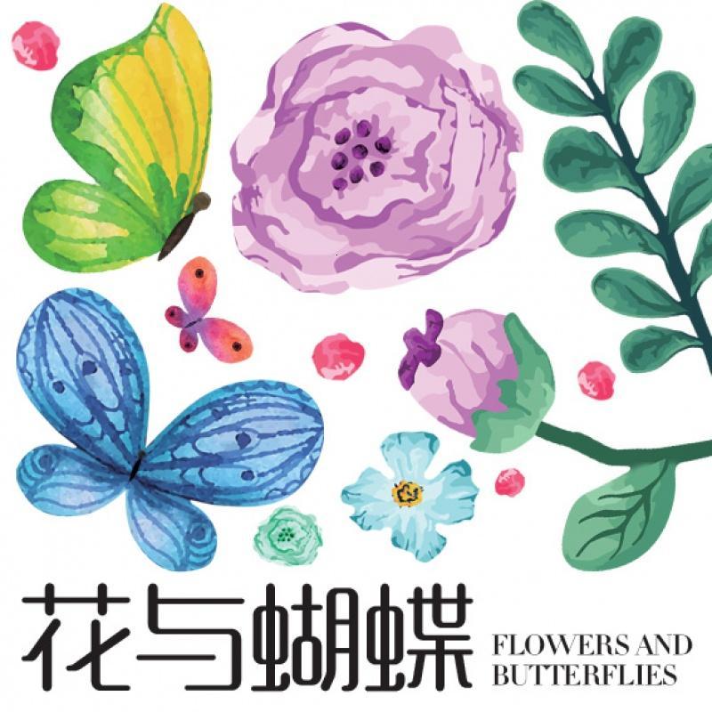 个性蝴蝶创意汽车贴纸车身遮挡划痕贴花保险杠车可爱花朵装饰贴