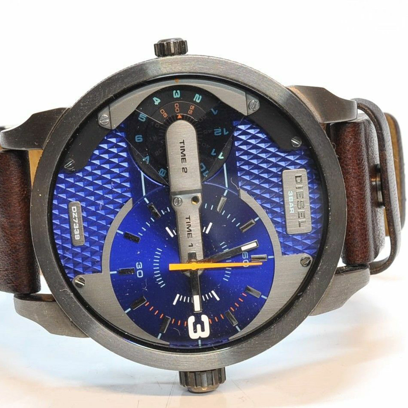 diesel迪赛男士手表石英表表盘不锈钢时尚休闲dz7339