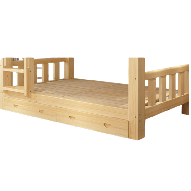 演发 双层床+书架+双抽+2床垫 0.9米 张高清大图