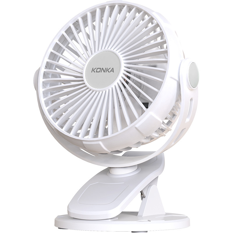 康佳usb风扇宿舍床头夹式电风扇迷你小型夹子扇办公室桌上家用便携式