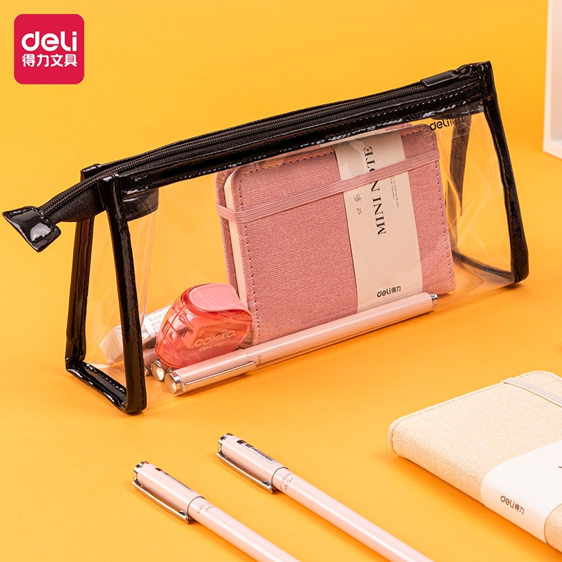 如华福禄透明笔袋考试专用中考高颜值初中生小学生女孩男笔盒文具盒