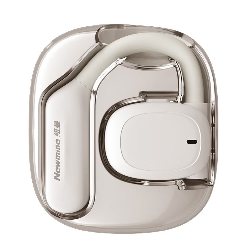 纽曼Q9骨传导概念蓝牙耳机无线【柏林之声】开放不入耳挂耳式耳夹运动跑步骑行通话降噪适用华为苹果白