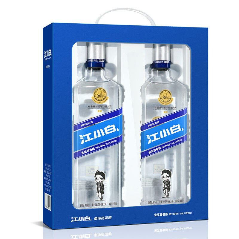 江小白 白酒金奖青春版 500ml*2瓶 40度高粱酒大瓶送礼酒礼盒装