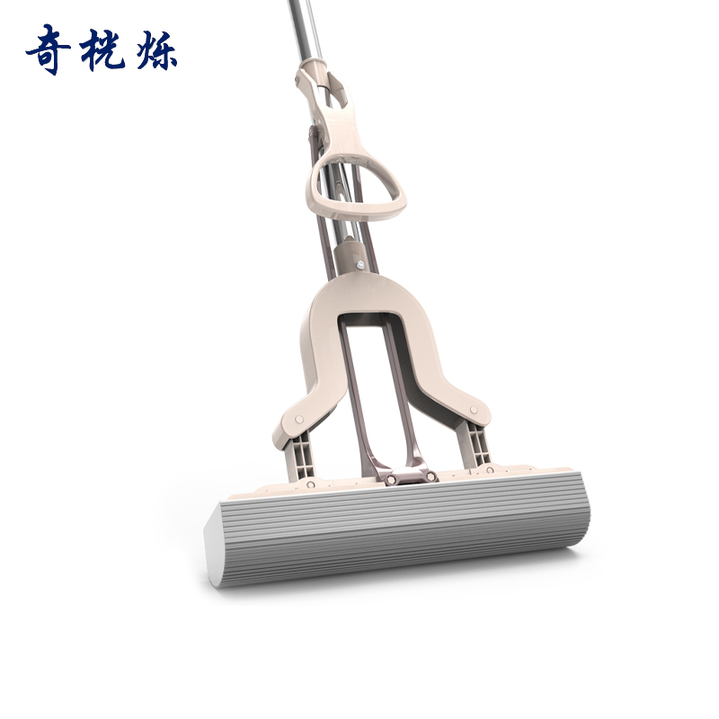 奇桄烁胶棉拖把28cm粉色把高清大图