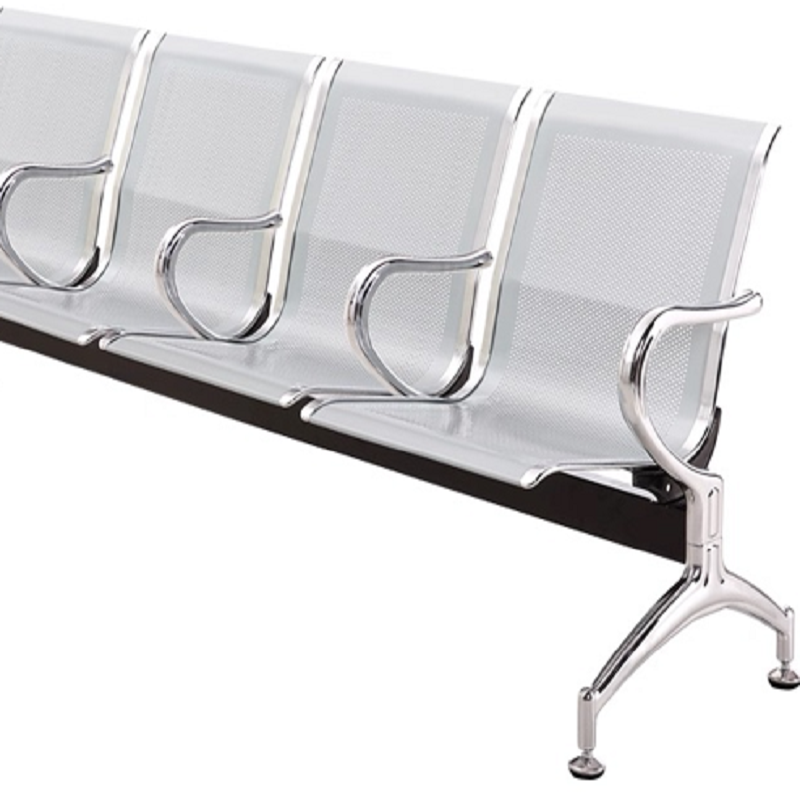 苏宁宜品连排座椅 4人位,座位之间带扶手钢制,银灰色高清大图