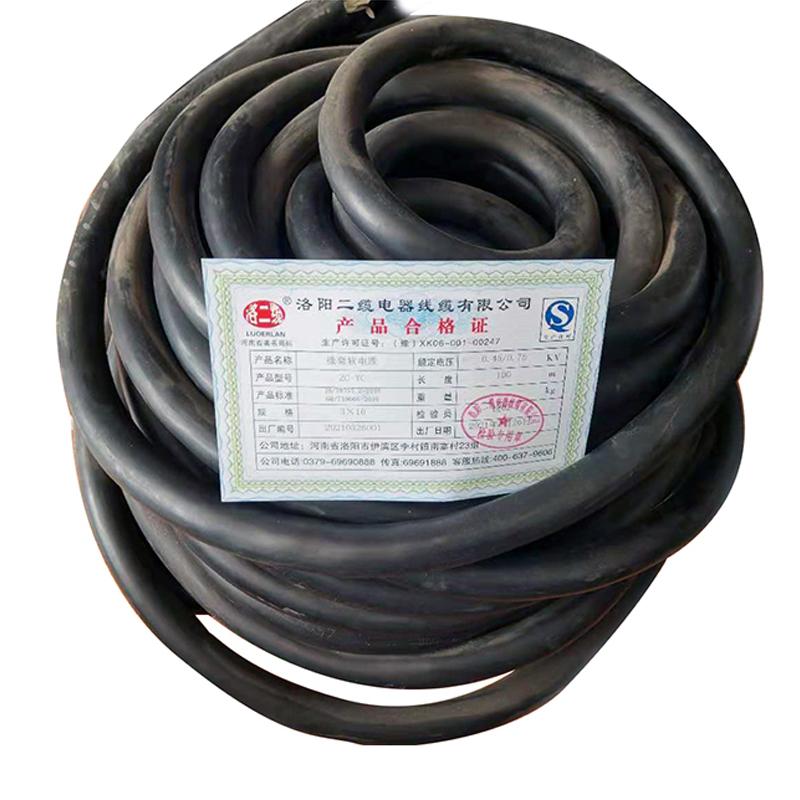 洛二缆YZ-3*25铜芯橡套电缆(100米/卷)高清大图