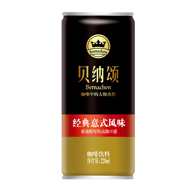 贝纳颂 尊享罐经典意式风味228ml*24瓶咖啡饮品饮料箱装