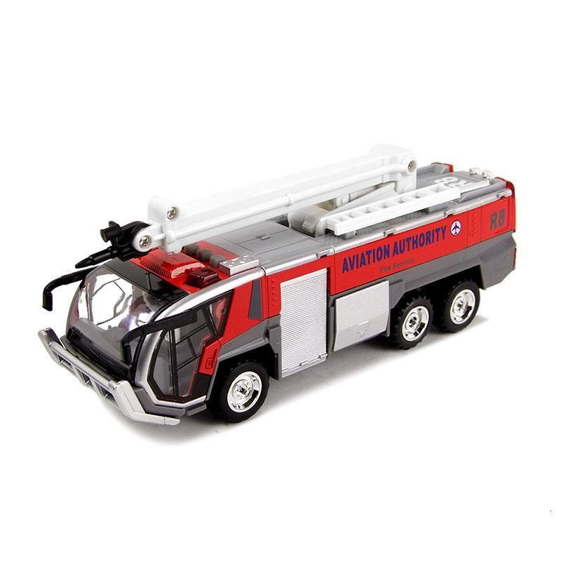 合金消防车模型玩具119机场消防车合金车模回力玩具消防车玩具车a款