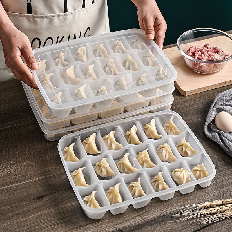 维诺亚饺子盒厨房冰箱保鲜盒多层速冻饺子收纳盒家用托盘鸡蛋盒水饺盒子高清大图