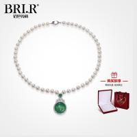 佰色传情强光泽淡水珍珠项链925银玛瑙吊坠妈妈婆婆款母亲节礼物女