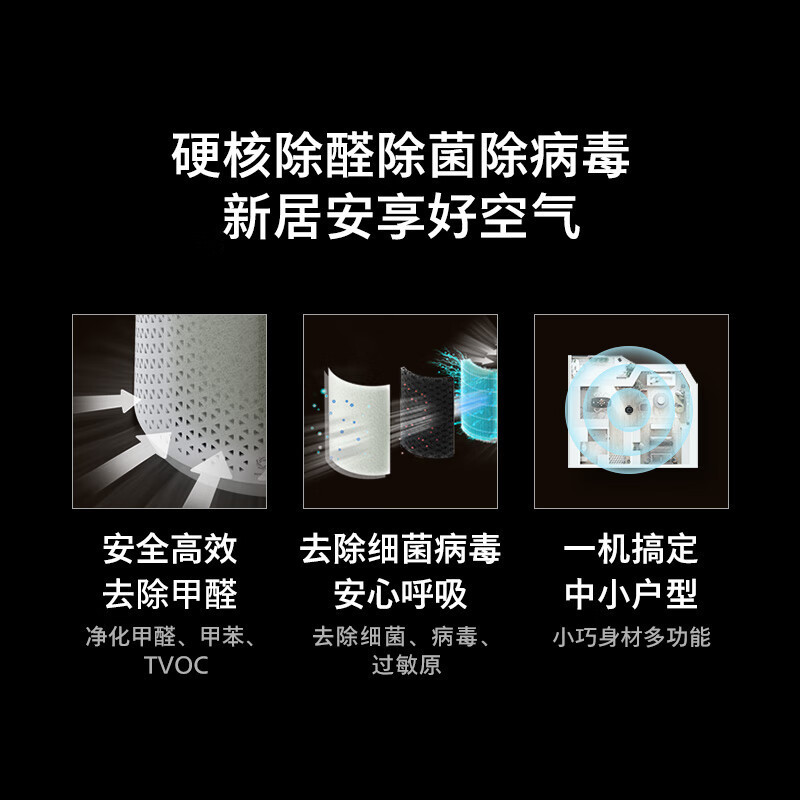 飞利浦(PHILIPS)空气净化器 除甲醛去异味除过敏原 卧室母婴优选 空气净化器 AC0917/00