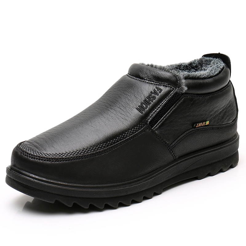 冬季老北京布鞋男棉鞋加绒中老年防滑爷爷老人46码47爸爸鞋大码