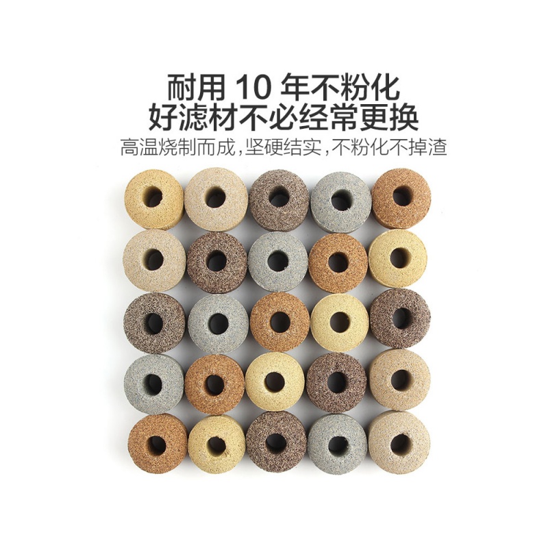 鱼缸过滤材料陶瓷环细菌屋生化石英球净水石纳米滤材高清大图