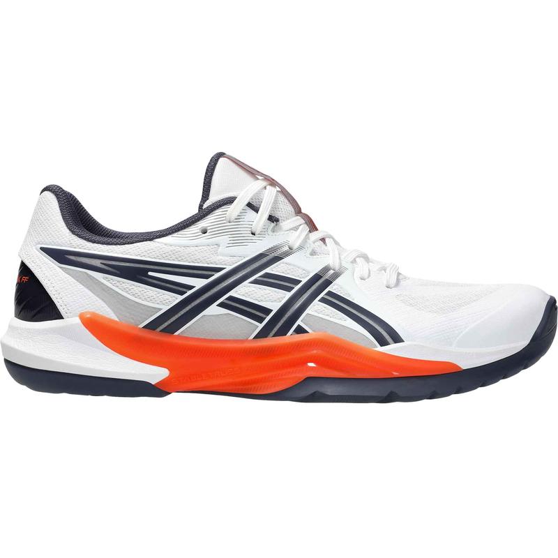 亚瑟士(ASICS)男子专业稳定训练室内健身鞋白色综合训练鞋稳固落 White/nova_orange 42.5