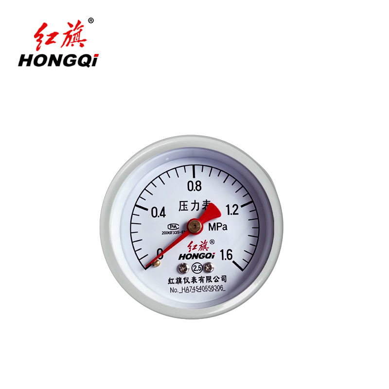 红旗 轴向压力表 Y60Z 0-1.6MPA 块高清大图