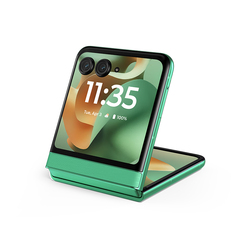 摩托罗拉moto razr 60 第六代折叠屏手机 60万次折叠认证 女生手机 12+512G 冰淇淋绿高清大图