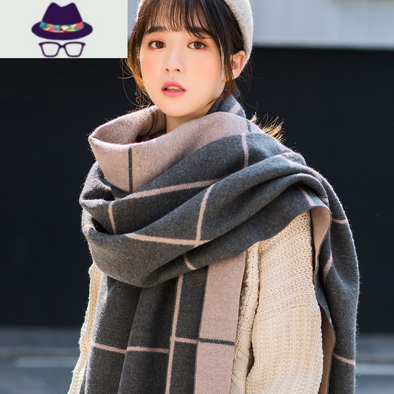 女士围巾冬季韩版百搭绒保暖护颈小围脖春秋款可爱少女薄 FISH BASKET