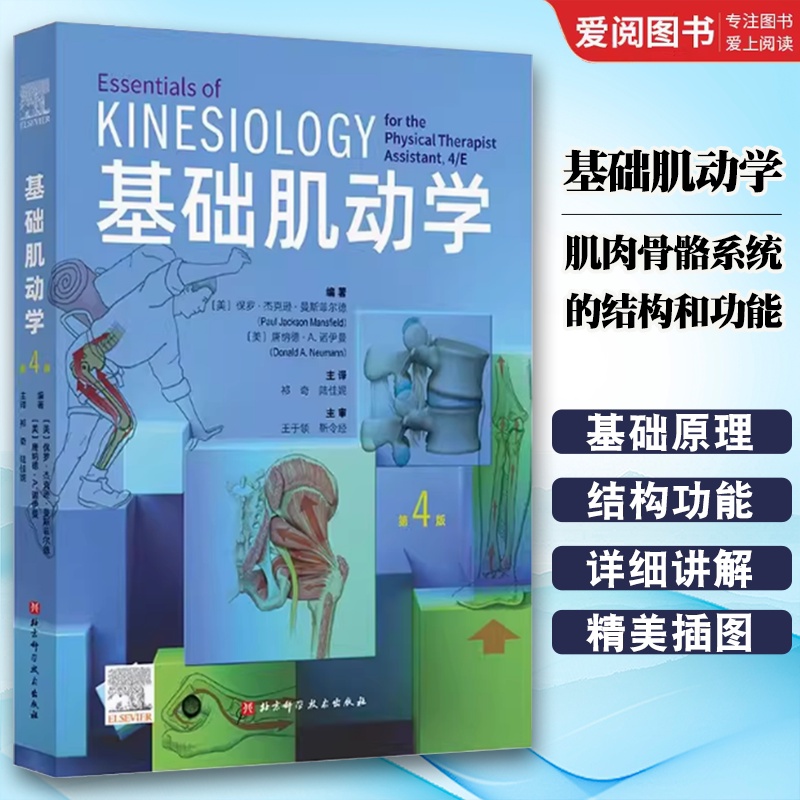 基础肌动学 [正版]基础肌动学 北京科学技术出版社 肌肉骨骼系统的结构和功能 图谱肌动力学书籍 筋膜解剖书 医学书籍高清大图