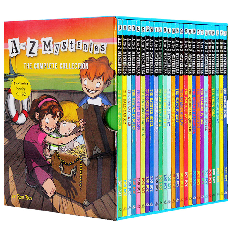 [醉染正版]神秘案件全套26册 A to Z Mysteries 英文原版 盒装 初级桥梁章节书 儿童经典侦探推理小说高清大图