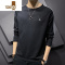 YANXU男士t恤长袖秋季薄款上衣ins宽松体恤潮牌运动卫衣打底衫秋衣
