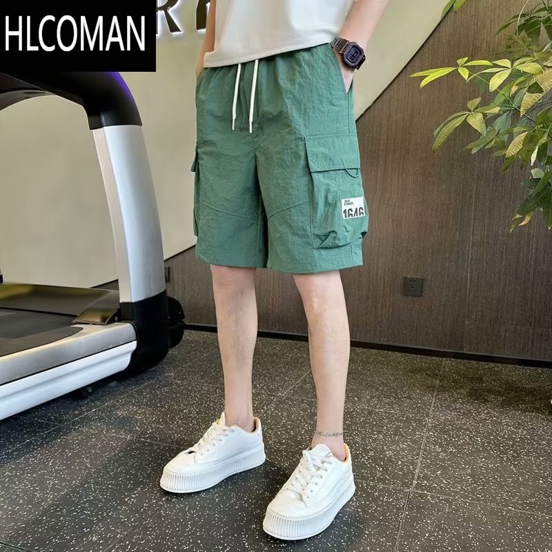 HLCOMAN夏季速干短裤男工装五分裤休闲宽松外穿大裤衩中裤子薄款凉爽男裤高清大图