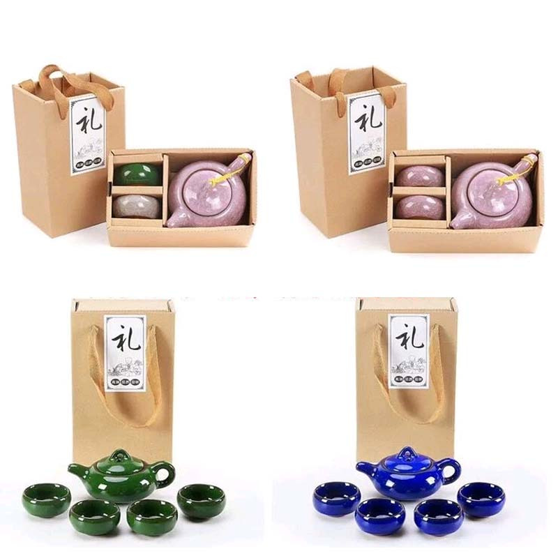 C&C 546546 七彩冰裂釉礼品功夫茶具套装 100套起订