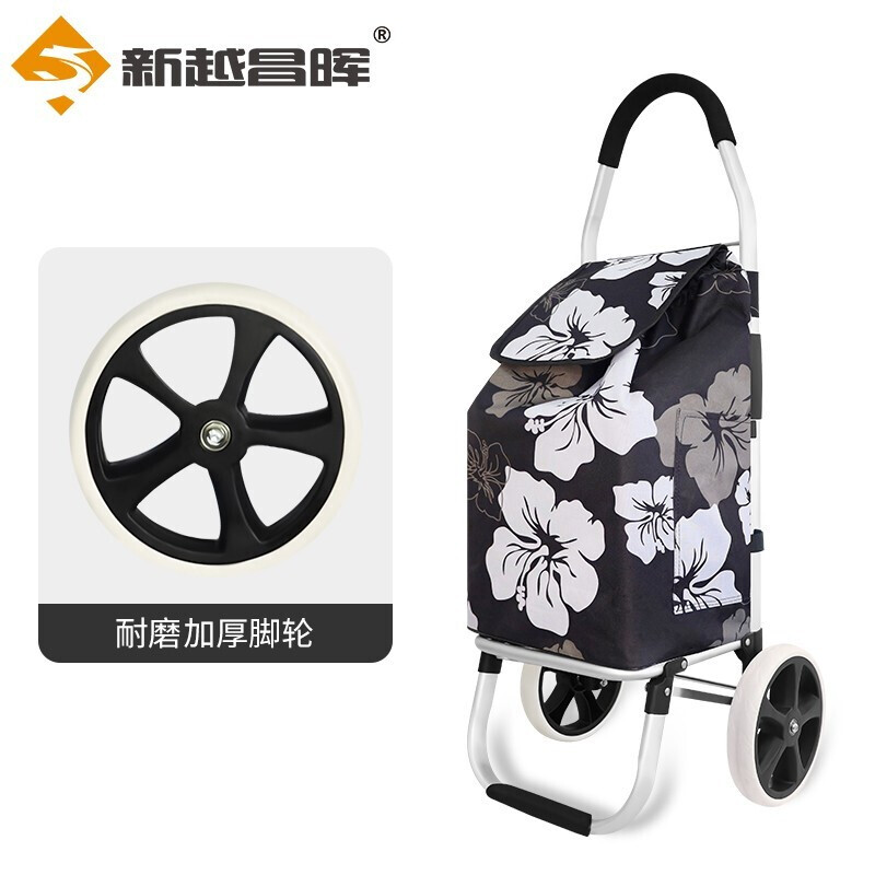 新越昌晖 买菜车手拉车折叠购物车铝合金小推车家用行李车拉杆车便携手推车小拖车户外郊游拉货车 F51055高清大图