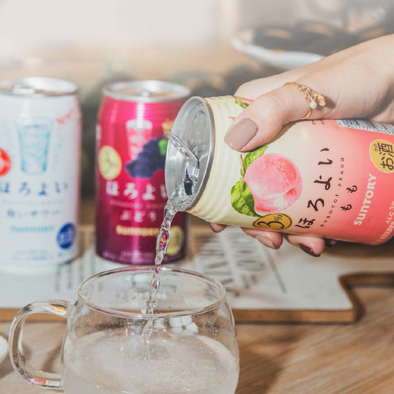和乐怡(HOROYOI) 三得利 日本进口 预调酒 鸡尾酒 果酒 白桃口味350ml*6罐