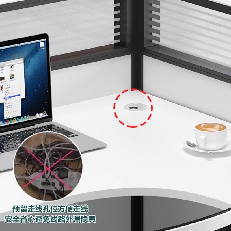 豫龙都屏风办公桌 单人位张高清大图