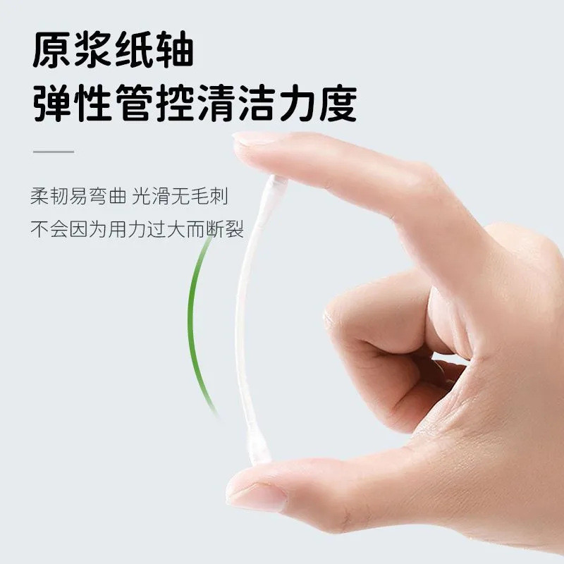 苏宁 旅行便携棉签随身单支独立包装棉棒一次性双头 (散装)成人独立装1排10支[尖圆]800根高清大图