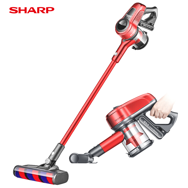 夏普(SHARP)吸尘器 家用无线手持吸尘机 大功率车家一体 小型强力静音除螨机EC-SA85W-S