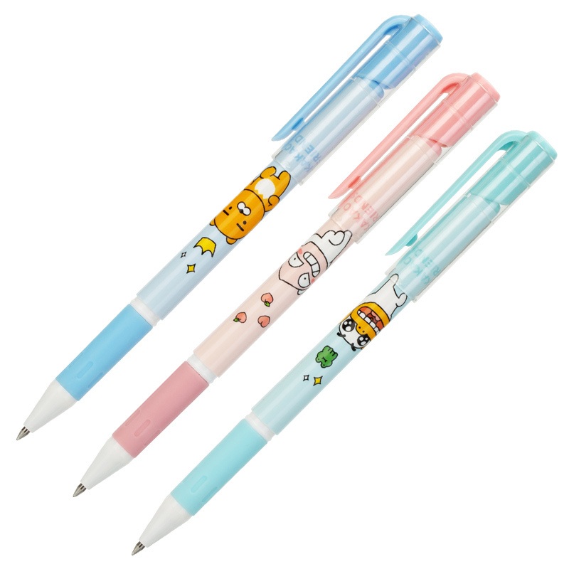 得力deli A452KAKAO FRIENDS臻顺滑中性笔0.5mm弹簧头 书写顺滑签字笔 按动式办公用笔12支装