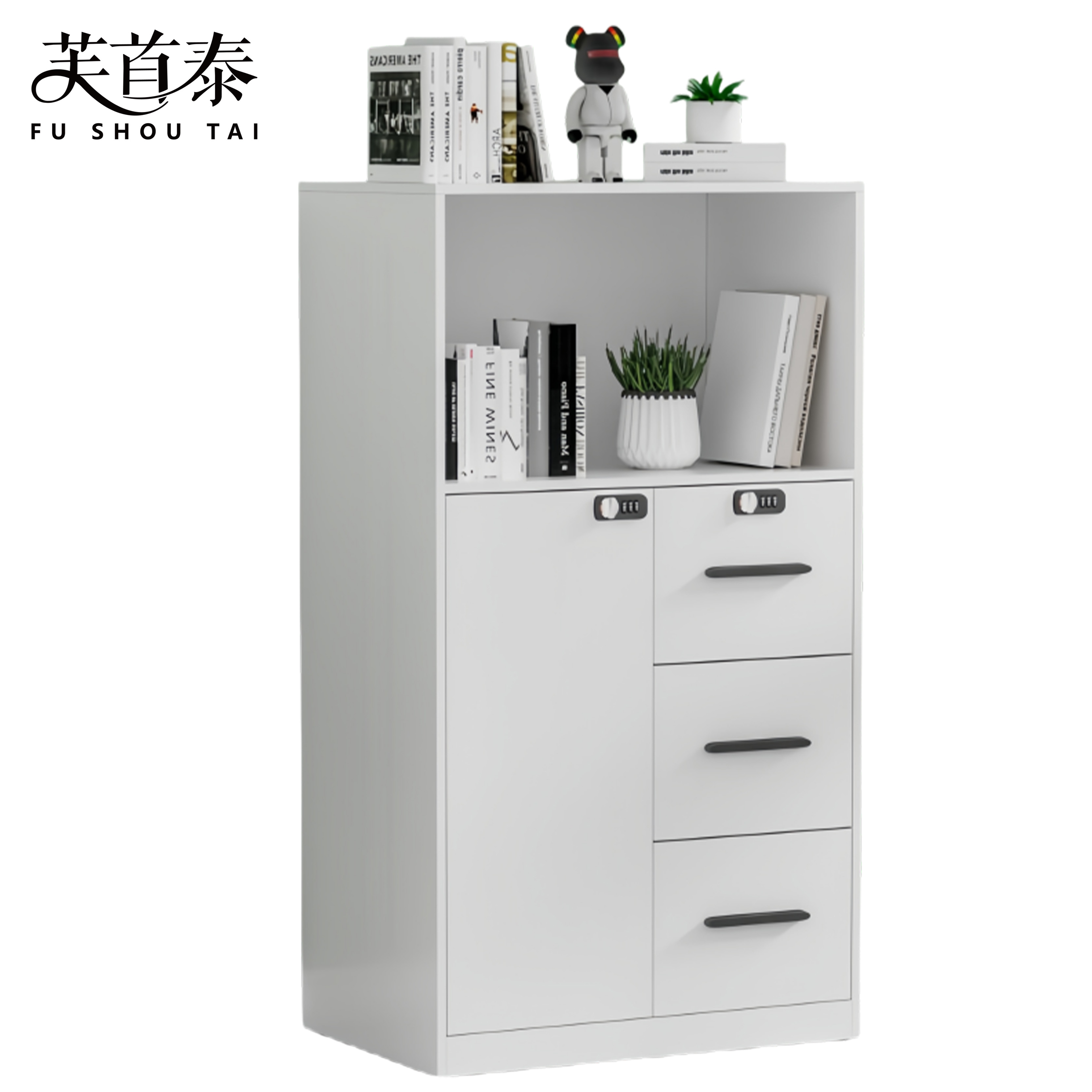 芙首泰储物文件柜3斗800*400*1090mm台高清大图